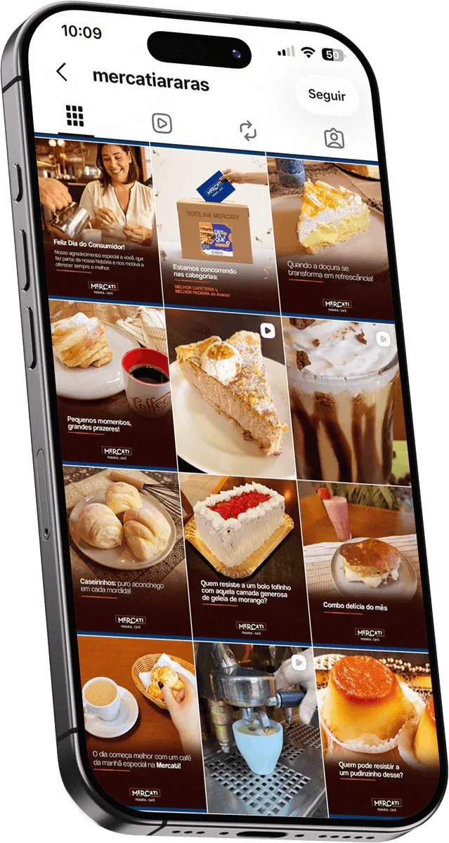 Perfil do Instagram da Mercati antes da A7 Digital